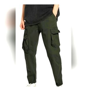 River Island Mens Black Cargo Pants Size 32X34